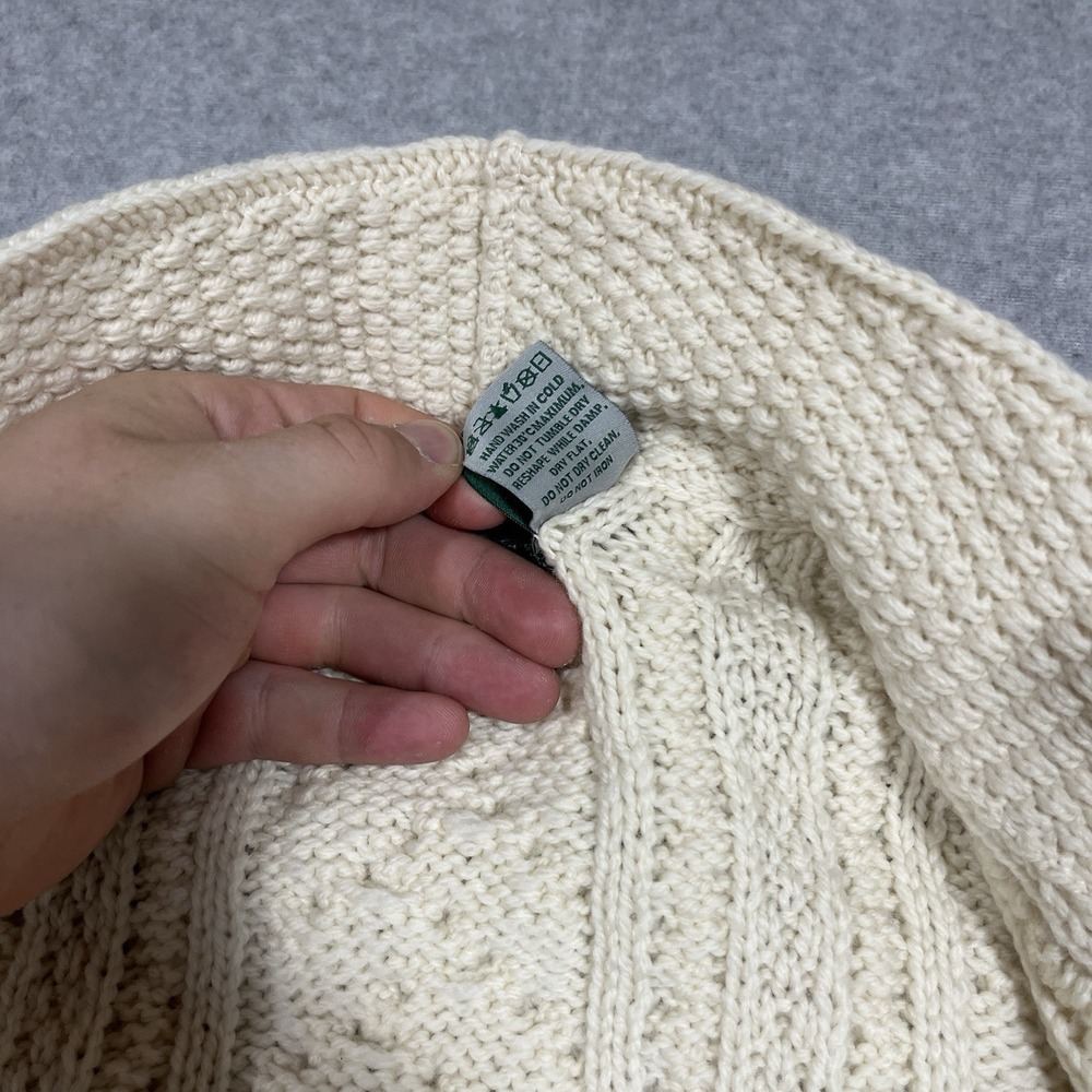 Aran Crafts Sweater Cardigan Womens Medium Ivory 100% Soft Merino Wool Ireland - Picture 6 of 9